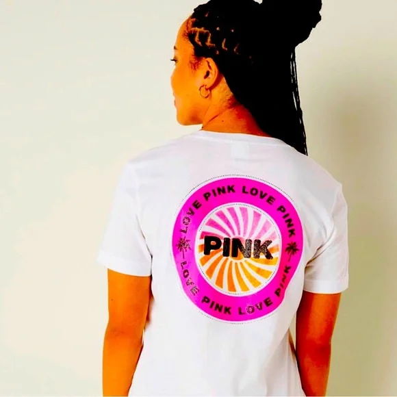 XS Victoria’s Secret Pink Campus Tee - Picture 1 of 2